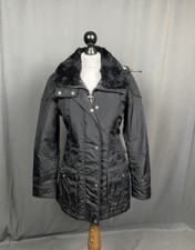 Barbour Outlaw Parka Women's Black Hooded Jacket Size UK 12 US 8