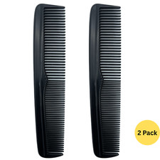 2 x Black Plastic Hair Comb