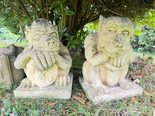 Pair vintage gargoyle - vintage,