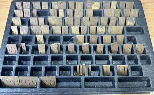 Vintage brass lettering plates - vintage,