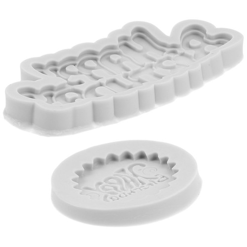 White silicone birthday cake - white,