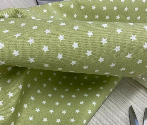 Cotton fabric mini stars apple - cotton,