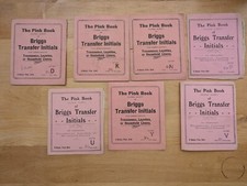 7 Briggs Transfer Initials The Pink Book Floral Script Embroidery 3 1/2"