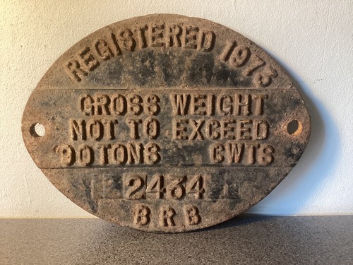 Railway wagon loco plate - railway,