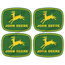 John Deere stickers (B) x4 75 x 60mm Farm car Tractor bag man cave laptop decal