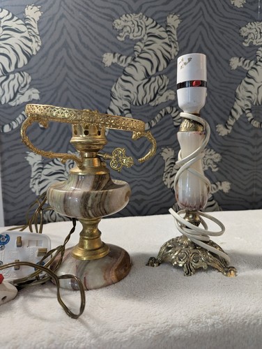 Vintage onyx table lamps - vintage,