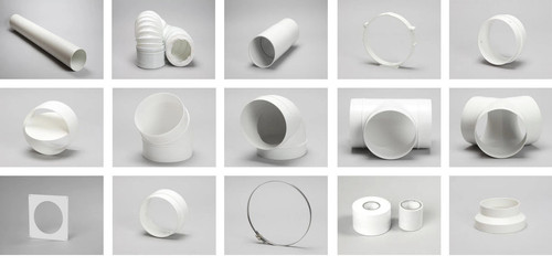 100mm plastic round ducting - 100mm,