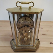 Vintage Kundo Quartz Anniversary Clock – Gold Tone, Rotating Pendulum - Medium