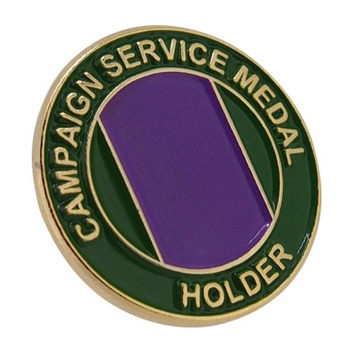 Campaign service medal - medal, holder