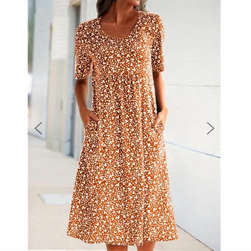 Womens boho floral midi - boho,