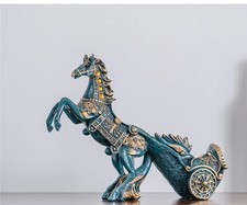Blue & Gold Horse Carriage