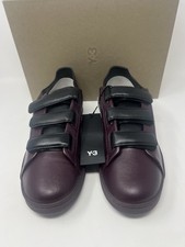 NEW NIB adidas Y-3 Stan Smith Hook-And-Loop Shadow Maroon JR6641 Men's Size 12.5