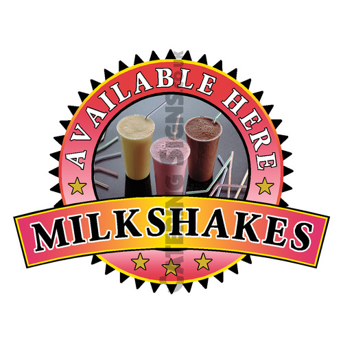 Milkshake sold here sticker - sold,