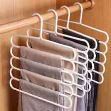 5 Layer Hanger Storage Closet Rack Space Saving Clothes Pants Trousers Organizer