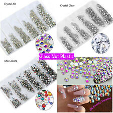 1400pcs 6 Size AB Diamante Gems Crystal Clear Rhinestone 3D Nail Art Decoration