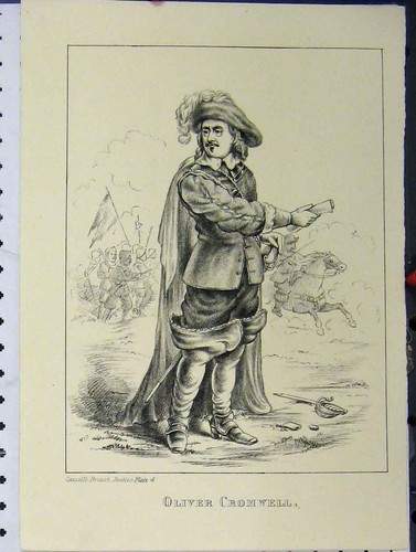 Old antique print c1850 - old,