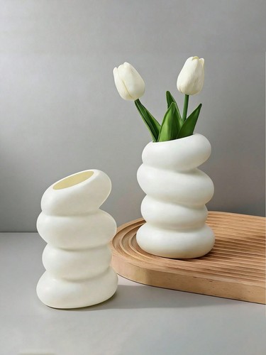 Nordic spiral vase - nordic, white