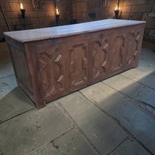 Large antique oak chest - large,
