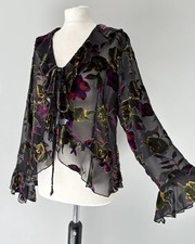 Beth Terrell Black Multi Silk