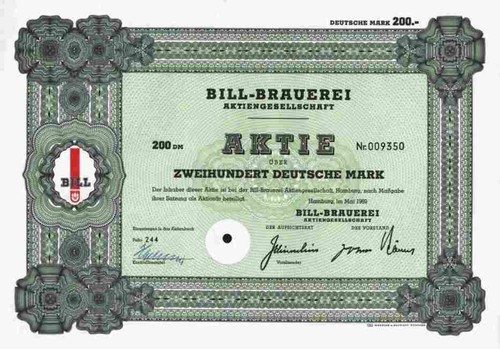 Bill brauerei 1969 hamburg - ag,