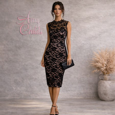 Amy Childs Womens Black Lace
