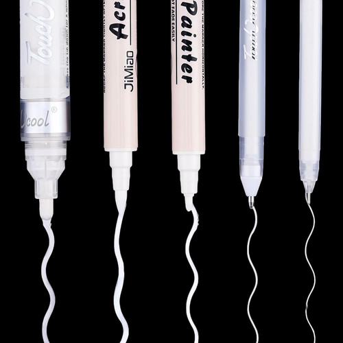 4pcs white gel pens ink - white,