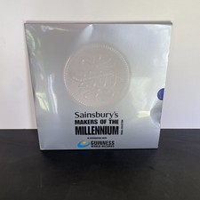 Sainsburys Makers of the Millennium Medal Coin Collection Silver Folder 2000 Set