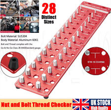 Thread Gauge 28x Nut & Bolt Thread Checker Identifier Aluminum Inch &Metric Set