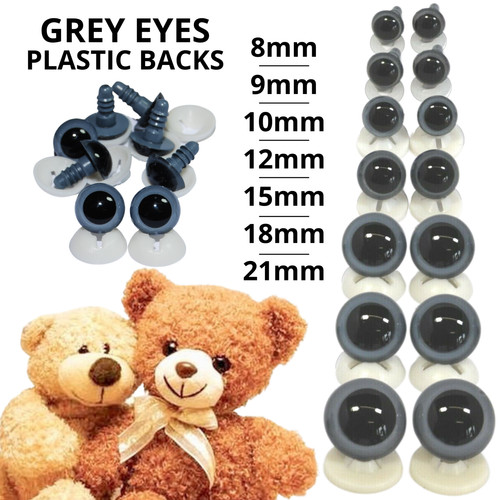 Grey eyes with - eyes, plastic