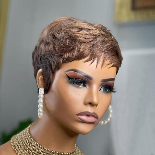 Pixie cut wig human hair - pixie, for
