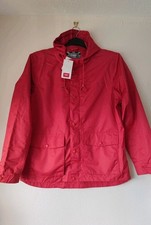 New Cotton Traders Windbreaker Hooded Jacket raincoat burnt red parka waterproof