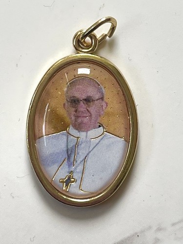 Pope francis medal gold finish - pope,