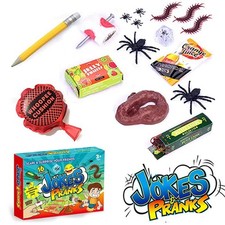 16 Pieces Practical Jokes Game Children Action Prank Kit Kids Tricks Joke Box
