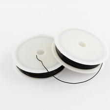 Elastic Stretchy Beading Thread Cord Bracelet String For Jewellery Black 1mm