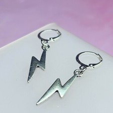 Silver Lightning Bolt Earrings