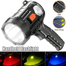 LED Hand held Spotlight USB Rechargeable Camping Hunting Torch Lamp Searchlight