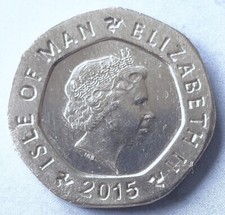 2015 CA  Isle of Man 20p "Castle Rushen Clock" coin