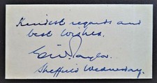 TAYLOR, ERIC ‘MR SHEFFIELD WEDNESDAY’ 1929-1974 ORIGINAL FOOTBALL AUTOGRAPH