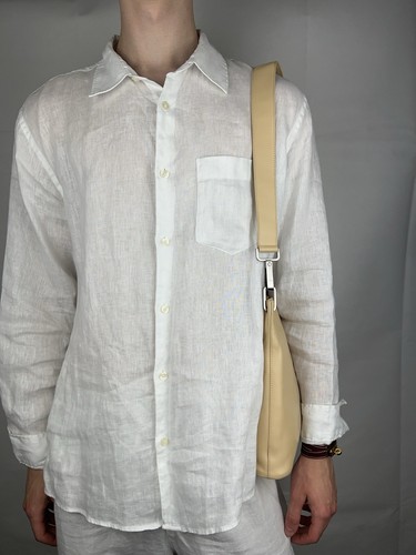 Gucci cream leather shoulder - leather,