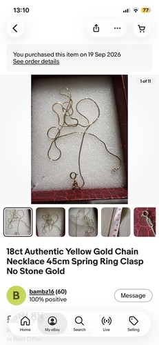 18ct authentic yellow gold - 18ct,