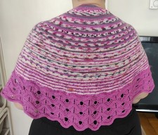 Hand knitted wool scarf