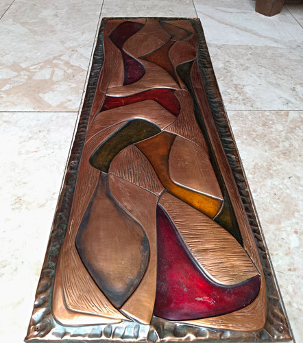Abstract wall art copper - art.,