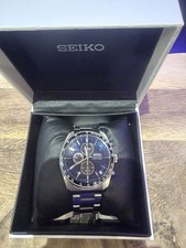 Seiko Solar Chronograph V176-OAYO Blue Dial