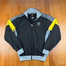 Vintage Adidas Allcourt Black Yellow Grey Lightweight Jacket Size Medium