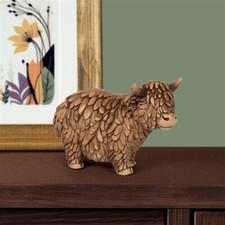 Hughie Highland Cow Figurine Ornament by Lesser and Pavey