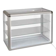 Silver Glass Display Case with
