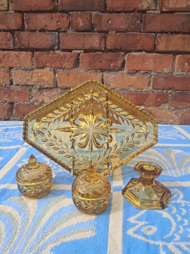 Vintage art deco amber glass - vintage,