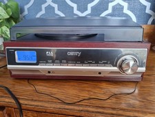 Camry Turntable Record Player W/ FM Radio LCD Display AUX Stereo CR1113 RPM READ