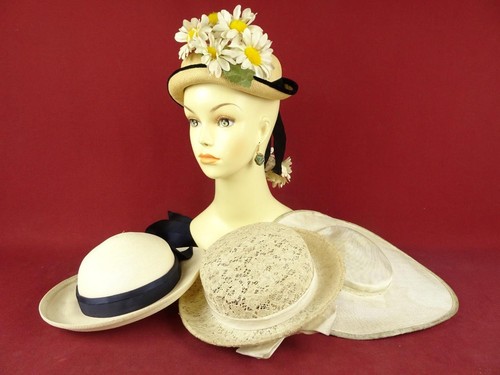 Vintage 1940s straw hat - vintage,