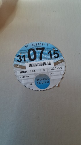 Genuine july 2015 tax disc - july,